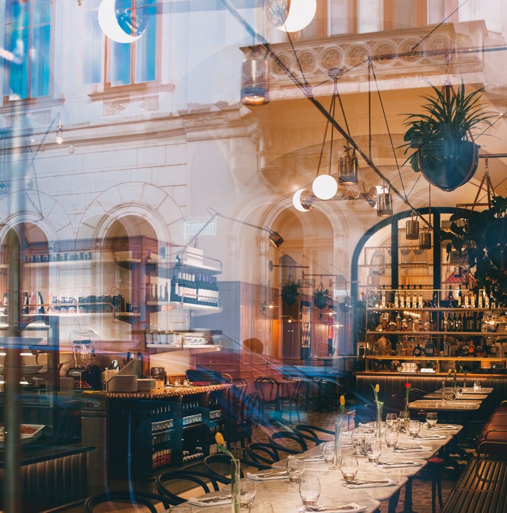 restaurant through window